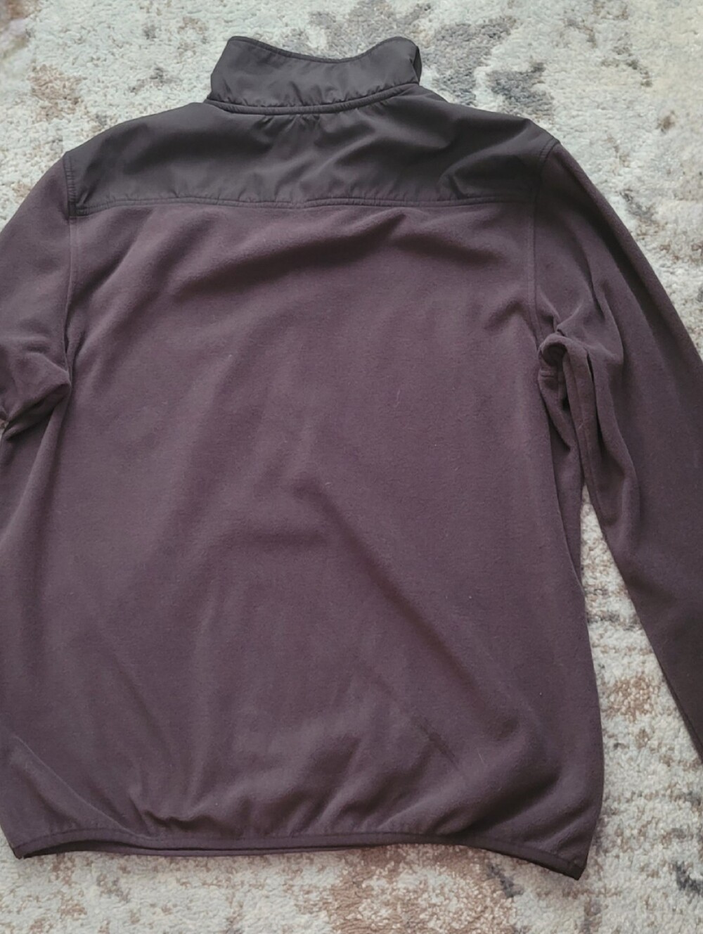 Jockey men’s fleece quarter zip pullover size L brown black chest pocket outdoor - Picture 3 of 5
